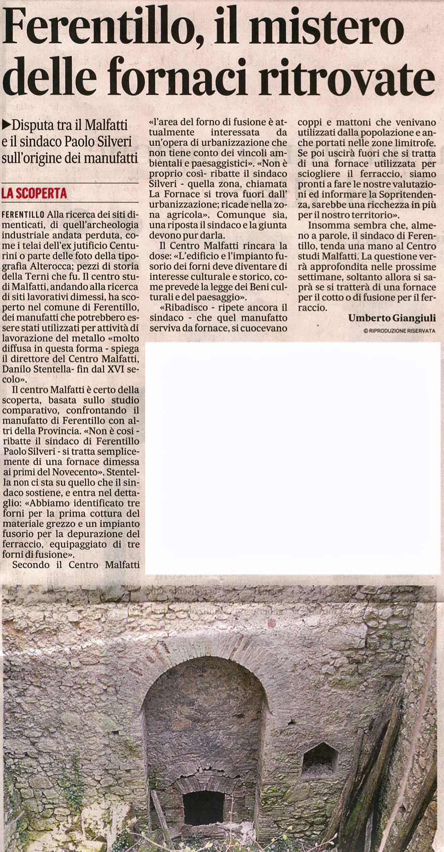 Articolo tratto da Il Messaggero del 03/01/2014