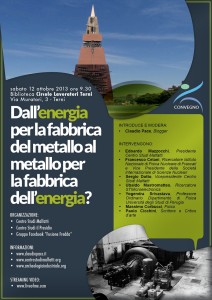 Convegno Lenr Terni: Dall’energia per la fabbrica del metallo, al metallo per la fabbrica dell’energia?