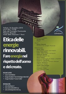 Locandina Convegno ETICA DELLE ENERGIE RINNOVABILI