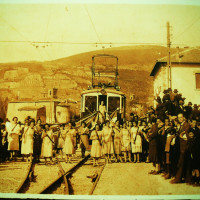 Arrivo del primo convoglio a Norcia, 1926.