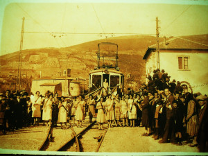 Arrivo del primo convoglio a Norcia, 1926.